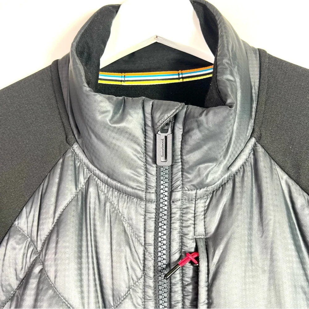 Smartwool Smartloft 120 Merino Wool Jacket Black Gray Size Medium